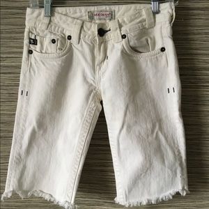 White MEK denim shorts! Size 26